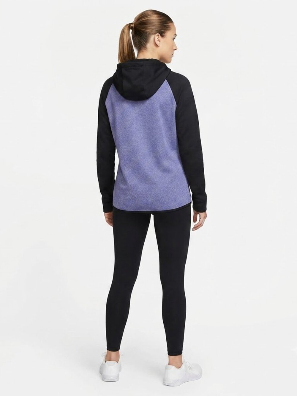 Nike Women's Neck Hoodie | Purple and Black Sweatshirt - Large - Picture 2 of 6